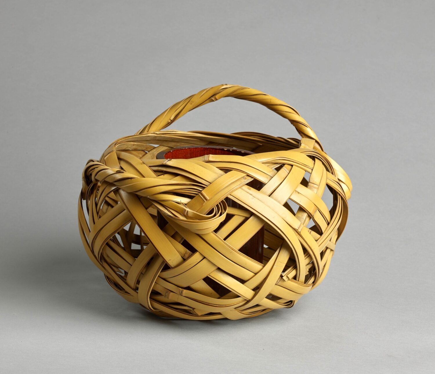 Bamboo Hanakago Basket By Hayashi Shogetsusai